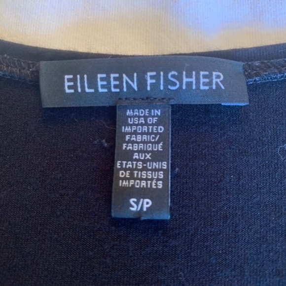 Eileen Fisher Cotton Dress Black Size Small Petite - Picture 7 of 7